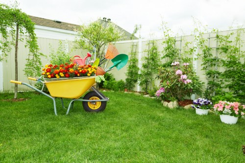 Tools and materials used for fence repairs in Chingford