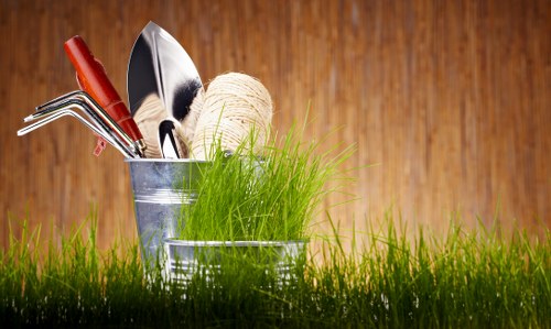 Chingford gardeners installing patio and planting features