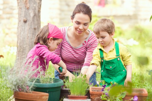 Soil preparation and edging for flower bed creation