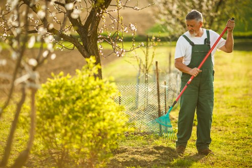 Green waste and garden materials separated for recycling recovery